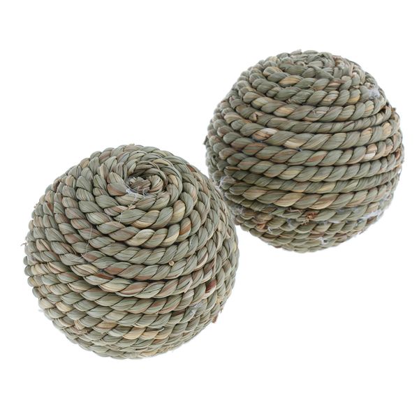 2pcs hand-woven natural grass rope ball chew toys small animal activity toy balls
2pcs hand-woven natural grass rope ball chew toys small animal activity toy balls