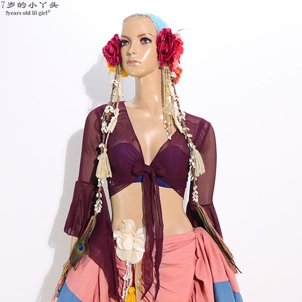 2019 belly dance bolero mesh flared blouse women mesh female dance clothes colour 5 bby21-25, Black;red
2019 belly dance bolero mesh flared blouse women mesh female dance clothes colour 5 bby21-25, Black;red
