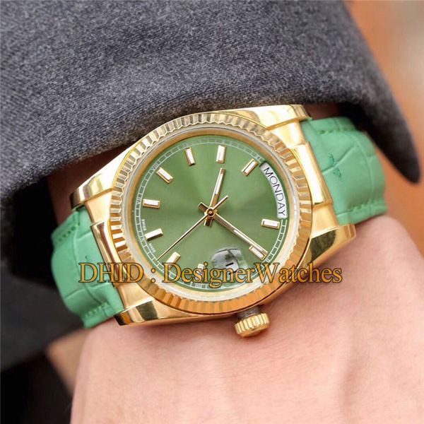 luxury mens watches 118138-l day-date montre de luxe gold stainless steel case gree dial leather strap automatic watch day date watch, Slivery;brown
luxury mens watches 118138-l day-date montre de luxe gold stainless steel case gree dial leather strap automatic watch day date watch, Slivery;brown