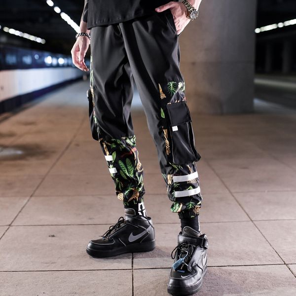 new spring autumn elastic waist trousers hip hop streetwear men's splice camouflage patchwork side pockets joggers pants fashion, Black
new spring autumn elastic waist trousers hip hop streetwear men's splice camouflage patchwork side pockets joggers pants fashion, Black