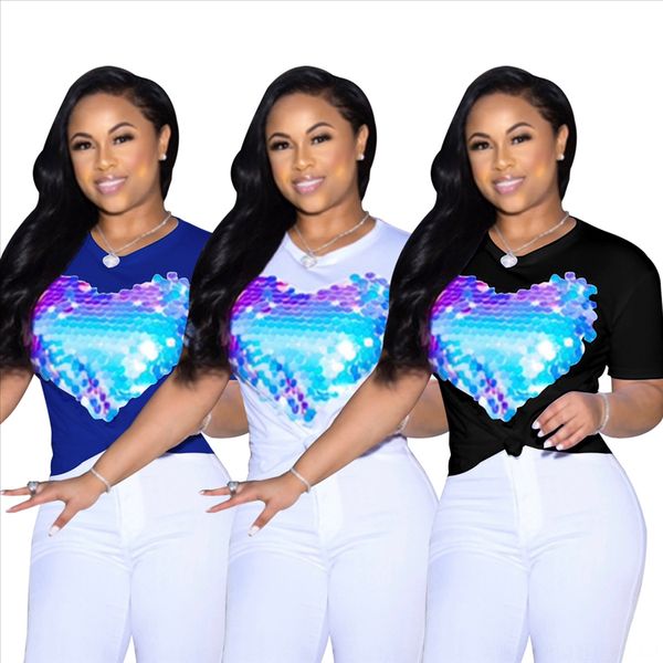 als105 sports leisure heart 3-color short-sleeved t-shirt als105 sports leisure heart 3-color short-sleeved sequins sequins t-shir, White
als105 sports leisure heart 3-color short-sleeved t-shirt als105 sports leisure heart 3-color short-sleeved sequins sequins t-shir, White