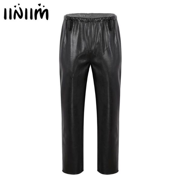 iiniim mens male waterproof pu leather elastic high waist thin velvet lining straight legs trousers loose long pants for jackets, Black
iiniim mens male waterproof pu leather elastic high waist thin velvet lining straight legs trousers loose long pants for jackets, Black