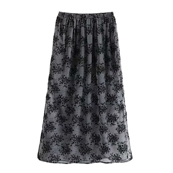 skirts women's skirt 2021 summer fashion retro lattice chiffon midi high waist side fork woman a-line clothes, Black
skirts women's skirt 2021 summer fashion retro lattice chiffon midi high waist side fork woman a-line clothes, Black