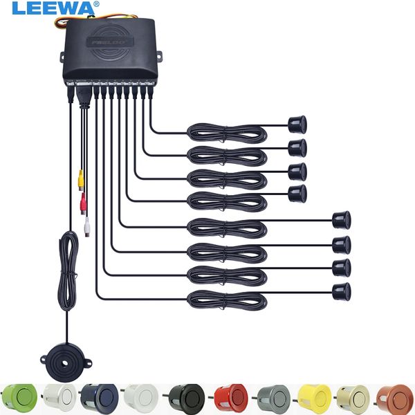 leewa car 8 sensors dual front/back rear view visual video parking sensor backup radar system kit #ca2848
leewa car 8 sensors dual front/back rear view visual video parking sensor backup radar system kit #ca2848