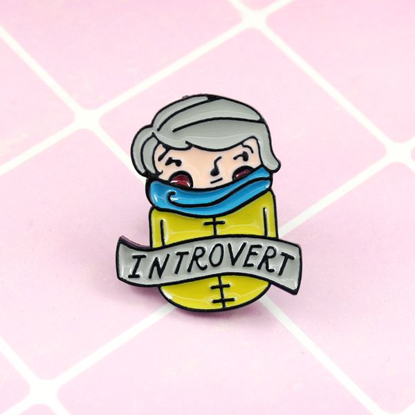 grandma introvert grey yellow personality creative brooch cartoon enamel special tide new lapels denim badge pins, Gray
grandma introvert grey yellow personality creative brooch cartoon enamel special tide new lapels denim badge pins, Gray