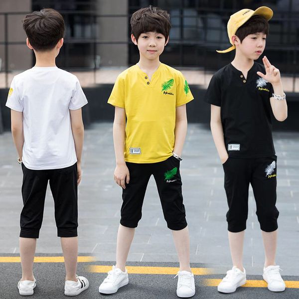 2019 summer boys clothes sport suit set fashion casual short sleeve o-neck children's clothing set 2 pieces t-shirt + jeans, White
2019 summer boys clothes sport suit set fashion casual short sleeve o-neck children's clothing set 2 pieces t-shirt + jeans, White