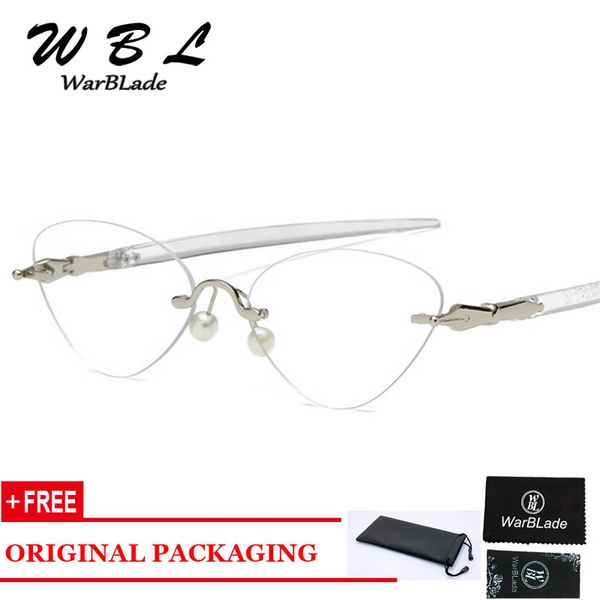 warblade vintage titanium eyeglasses rimless cat eye clear lens glass eye glasses frames for women optical eyewear 2019, Black
warblade vintage titanium eyeglasses rimless cat eye clear lens glass eye glasses frames for women optical eyewear 2019, Black