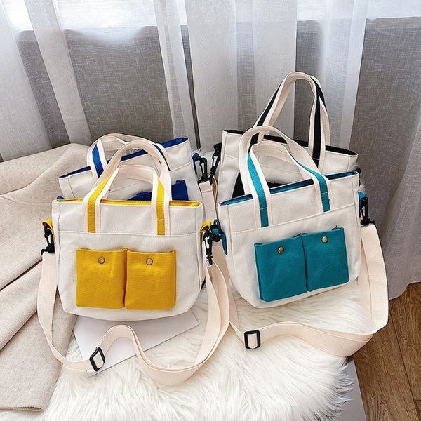 2020 summer new sweet lady wild canvas hand bag student bag contrast shoulder xie kua bao
2020 summer new sweet lady wild canvas hand bag student bag contrast shoulder xie kua bao