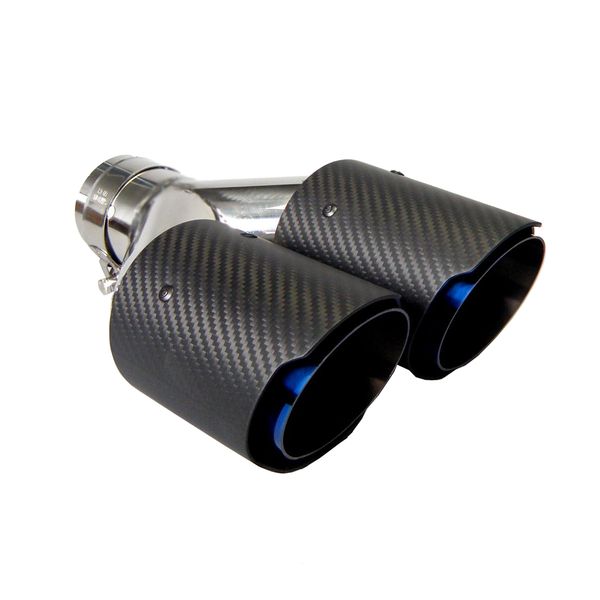 dual carbon fiber burnt blue stainless steel car exhaust pipe universal muffler tip double end pipe for bmw benz vw golf toyota honda no log
dual carbon fiber burnt blue stainless steel car exhaust pipe universal muffler tip double end pipe for bmw benz vw golf toyota honda no log