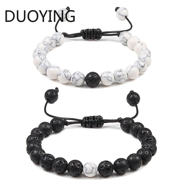 adjustable couples distance beaded bracelets natural stone lava matte white black braided bracelet for men women gifts pulseiras 
adjustable couples distance beaded bracelets natural stone lava matte white black braided bracelet for men women gifts pulseiras