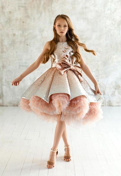 2020 Shiny Sequins Flower Girls Dresses Sleeveless Tulle Tiered TuTu Girls Pageant Gowns Gorgeous Puffy Prom Dresses, Champagne
2020 Shiny Sequins Flower Girls Dresses Sleeveless Tulle Tiered TuTu Girls Pageant Gowns Gorgeous Puffy Prom Dresses, Champagne