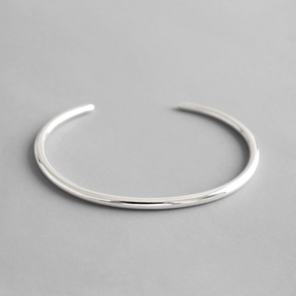 vintage korean s990 sterling silver minimalist jewelry smooth silver open cuff bangle bracelet female fine jewelry, Black
vintage korean s990 sterling silver minimalist jewelry smooth silver open cuff bangle bracelet female fine jewelry, Black