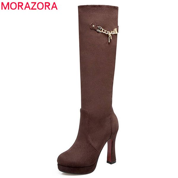 morazora 2020 new arrival boots women round toe autumn winter boots fashion platform high heels shoes fashion knee high, Black
morazora 2020 new arrival boots women round toe autumn winter boots fashion platform high heels shoes fashion knee high, Black