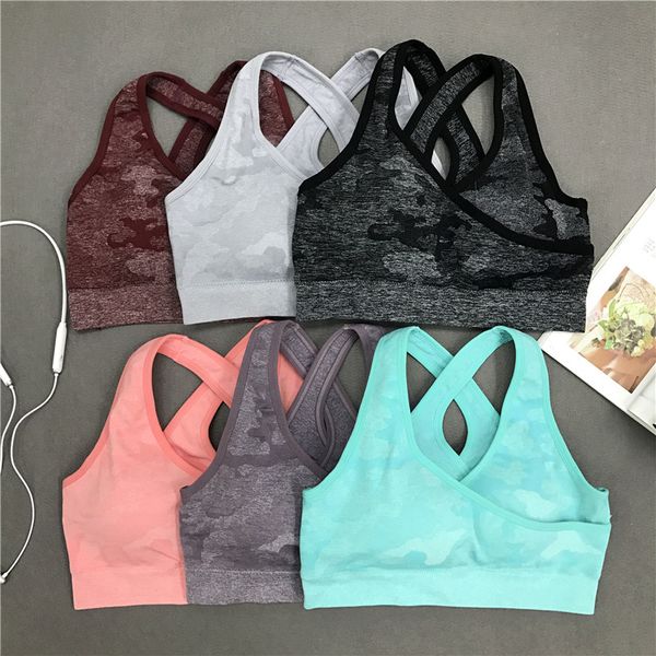 gym clothing camouflage quick dry shockproof gather woman sports yoga bra fitness seamless workout sport breathable underwear vest, White;black
gym clothing camouflage quick dry shockproof gather woman sports yoga bra fitness seamless workout sport breathable underwear vest, White;black