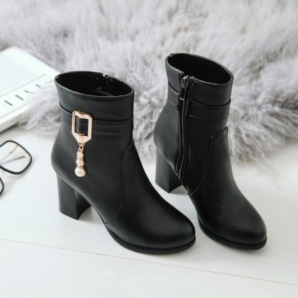big size 9 10 11-17 boots women shoes ankle boots for women ladies shoes woman winter solid metal decoration, Black
big size 9 10 11-17 boots women shoes ankle boots for women ladies shoes woman winter solid metal decoration, Black
