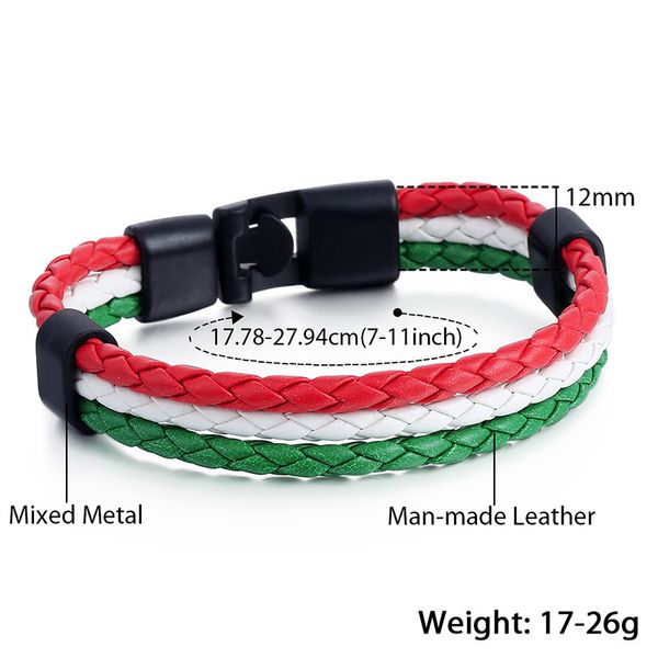 trendsmax национальный флаг италия es de ru кожаный браслет для мужчин женщины rope ручной плетеный браслет ювелирных изделий lb141, Black
trendsmax национальный флаг италия es de ru кожаный браслет для мужчин женщины rope ручной плетеный браслет ювелирных изделий lb141, Black