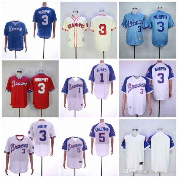 Cheap Atlanta Blank 1 ALBIES 3 MURPHY 5 FREEMAN White Cream Blue Red Retro Baseball Men news Stitched
Cheap Atlanta Blank 1 ALBIES 3 MURPHY 5 FREEMAN White Cream Blue Red Retro Baseball Men news Stitched