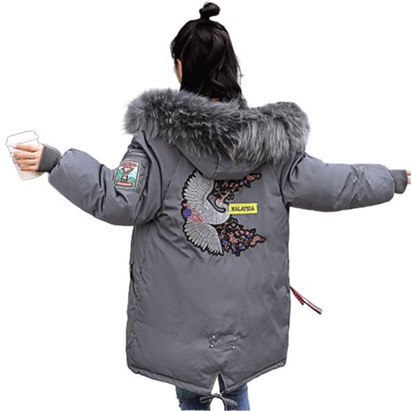 new autumn winter embroidery down cotton jacket women korean thick warm cotton jackets plus size womens casual long parkas f1109, Black
new autumn winter embroidery down cotton jacket women korean thick warm cotton jackets plus size womens casual long parkas f1109, Black