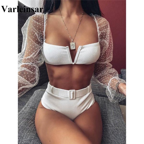 bikinis set white mesh sleeve v bar bikini high waist swimsuit 2021 women swimwear two-pieces bather bathing suit v1932
bikinis set white mesh sleeve v bar bikini high waist swimsuit 2021 women swimwear two-pieces bather bathing suit v1932