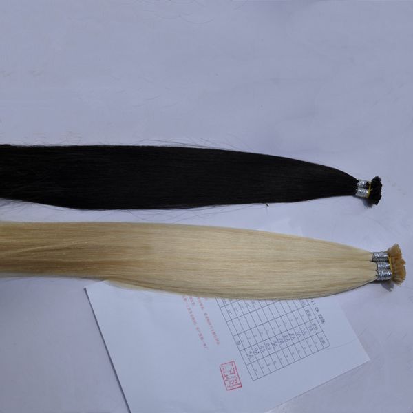 good price blonde color 613 hair brazilian flat tip remy hair straight wave 200g double drawn human hair extensions, Black