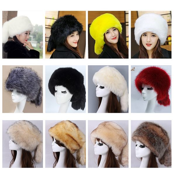 27 colors women hats 2019 lady russian tick warm faux fox fur fluffy fur hat headband winter ski hat femaletrapper hat for autumn, Blue;gray
27 colors women hats 2019 lady russian tick warm faux fox fur fluffy fur hat headband winter ski hat femaletrapper hat for autumn, Blue;gray