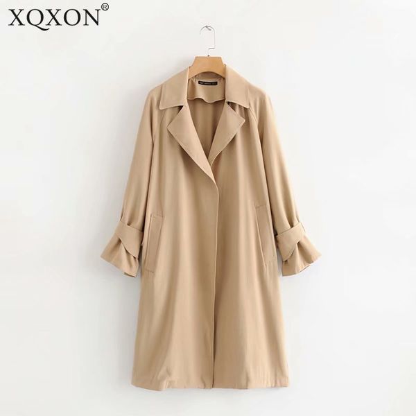 2019 winter long trench coat women england vintage solid khaki notched loose casaco feminino long coat women outwear, Tan;black
2019 winter long trench coat women england vintage solid khaki notched loose casaco feminino long coat women outwear, Tan;black