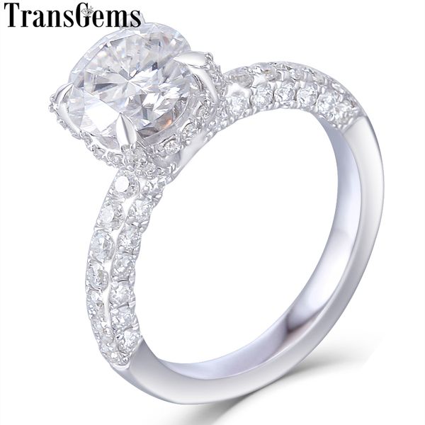 transgems 14k white gold main 1.5ct 7.5mm f color moissanite under halo engagement ring for women with half eternity band y19061203, Slivery;golden
transgems 14k white gold main 1.5ct 7.5mm f color moissanite under halo engagement ring for women with half eternity band y19061203, Slivery;golden