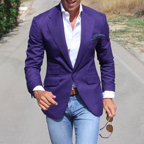 fashion purple mens suits notched lapel one button wedding suits for men prom tuxedos only 1 piece formal blazers, Black;gray
fashion purple mens suits notched lapel one button wedding suits for men prom tuxedos only 1 piece formal blazers, Black;gray