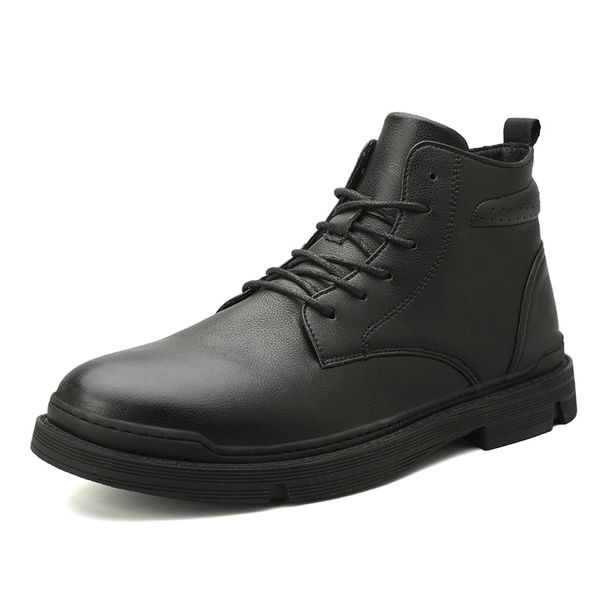 new arrival men's vintage ankle boots winter warm men shoes casual male leather shoes comfortable men plush boots, Black
new arrival men's vintage ankle boots winter warm men shoes casual male leather shoes comfortable men plush boots, Black