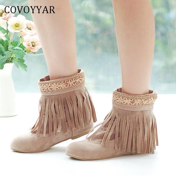 covoyyar 2019 spring autumn ankle boots dedicated braided fringe moccasin flock fashion tassel women boots big size 34-43 wbs514 t200425, Black
covoyyar 2019 spring autumn ankle boots dedicated braided fringe moccasin flock fashion tassel women boots big size 34-43 wbs514 t200425, Black