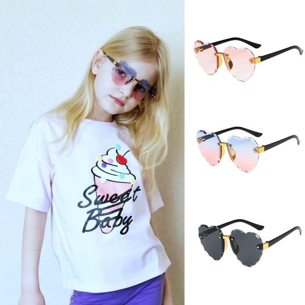 cute heart rimless frame kids sunglasses fashion girls boys sun glasses uv400 protection eyewear, White;black
cute heart rimless frame kids sunglasses fashion girls boys sun glasses uv400 protection eyewear, White;black