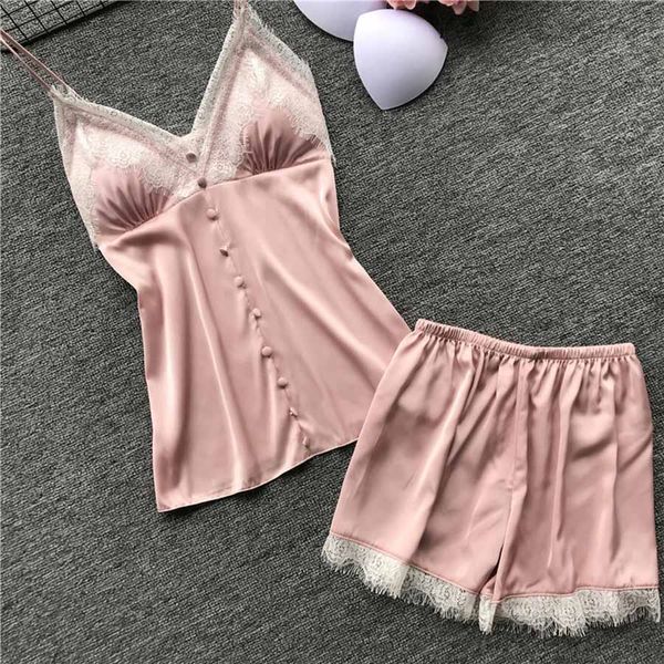 2 piece v-nack set 2019 women summer sleep wear satin sling sleepwear nightwear sleeveless lingerie lace patchwork pajama, Blue;gray
2 piece v-nack set 2019 women summer sleep wear satin sling sleepwear nightwear sleeveless lingerie lace patchwork pajama, Blue;gray