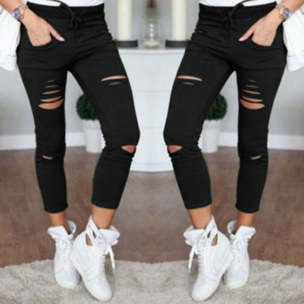 дизайнерские женские брюки тонкий ripped capris мода hole хлопок nine очки карандаш брюки женский тощие брюки с эластичной талией 6 цветов s, Black;white
дизайнерские женские брюки тонкий ripped capris мода hole хлопок nine очки карандаш брюки женский тощие брюки с эластичной талией 6 цветов s, Black;white