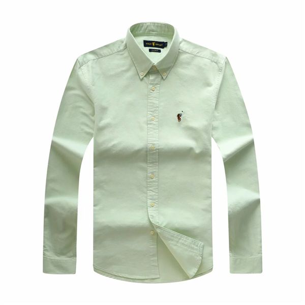 

Мужская дизайнерская рубашка-поло Ralph Lauren горячей ofoxd рубашки хлопка вышитой пони лошадь логотип с длинным рукавом офис Мужских рубашек досуга Бизнеса