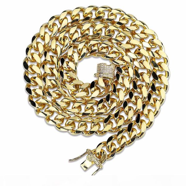 

10 мм майами куба сеть big gold chain хип-хоп ювелирных изделий пряжки ожерелье горячий продавать в европе и америке, Silver