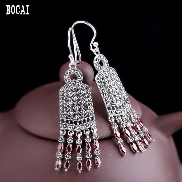 ethnic style handmade 100% 925 pure silver delicate tassel women's natural pomegranate red earrings
ethnic style handmade 100% 925 pure silver delicate tassel women's natural pomegranate red earrings
