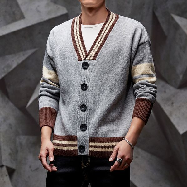autumn male sweaters cardigan fashion patchwork man's sweater v neck black gray khaki brown -3xl men's sweater, White;black
autumn male sweaters cardigan fashion patchwork man's sweater v neck black gray khaki brown -3xl men's sweater, White;black