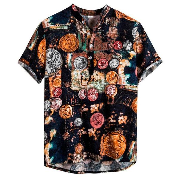 men summer hawaiian shirt ethnic short sleeve casual cotton linen printing blouse male clothes fashion 2020 button beach shirt, White;black
men summer hawaiian shirt ethnic short sleeve casual cotton linen printing blouse male clothes fashion 2020 button beach shirt, White;black