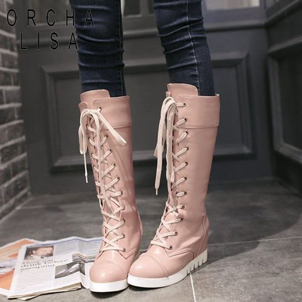 orcha lisa ladies shoes knee high boots mid heels riding boots causal autumn winter lace up pu beige pink fashion wedges rh3158, Black
orcha lisa ladies shoes knee high boots mid heels riding boots causal autumn winter lace up pu beige pink fashion wedges rh3158, Black