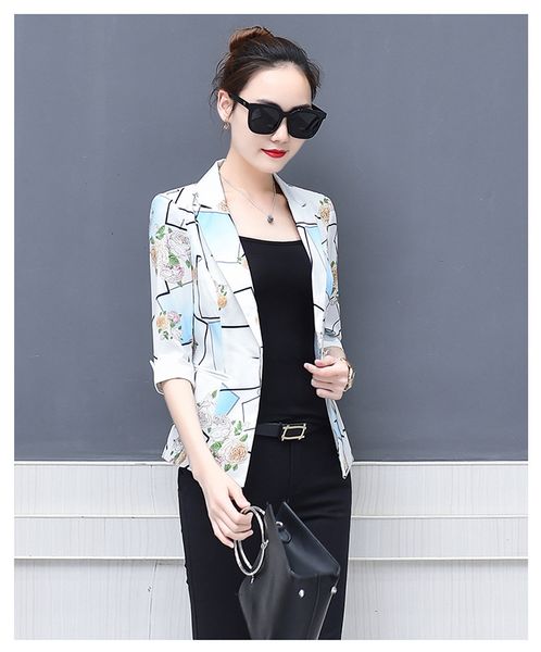 fashion office lady slim slim blazers suit cardigans print single button notched women jacket the quarter sleeve blazer femme, White;black
fashion office lady slim slim blazers suit cardigans print single button notched women jacket the quarter sleeve blazer femme, White;black