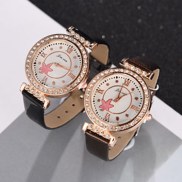 women's watch luxury clock women delicate bracelet girl clock gift crystal quartz leather bracelet watches relojes relojes mujer, Slivery;brown 
women's watch luxury clock women delicate bracelet girl clock gift crystal quartz leather bracelet watches relojes relojes mujer, Slivery;brown