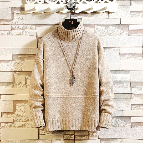 ho 2019 men of the new winter sweater youth half a turtleneck pullovers, White;black
ho 2019 men of the new winter sweater youth half a turtleneck pullovers, White;black