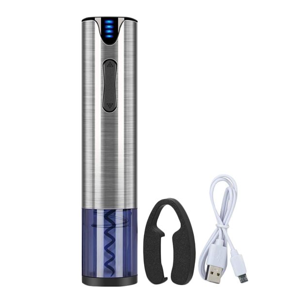 electric wine opener rechargeable automatic corkscrew wine bottle opener with foil cutter & usb charging cable stainless steel
electric wine opener rechargeable automatic corkscrew wine bottle opener with foil cutter & usb charging cable stainless steel