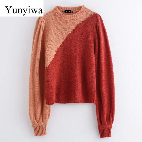 new 2020 women elegant color matching patchwork knitted sweaters female o neck puff sleeve pullovers casual cute, White;black
new 2020 women elegant color matching patchwork knitted sweaters female o neck puff sleeve pullovers casual cute, White;black