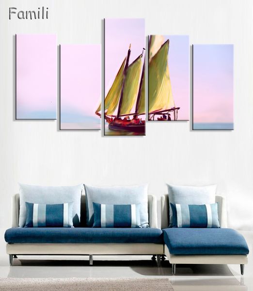 5pieces/set frameless canvas painting sailboat painting for living room wall art posters and prints modern pictures decoration
5pieces/set frameless canvas painting sailboat painting for living room wall art posters and prints modern pictures decoration