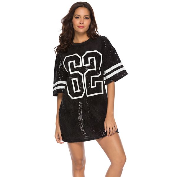 fashion women's t-shirt designer mid-length digital print loose t-shirt summer new sequin dress size s-2xl, White
fashion women's t-shirt designer mid-length digital print loose t-shirt summer new sequin dress size s-2xl, White