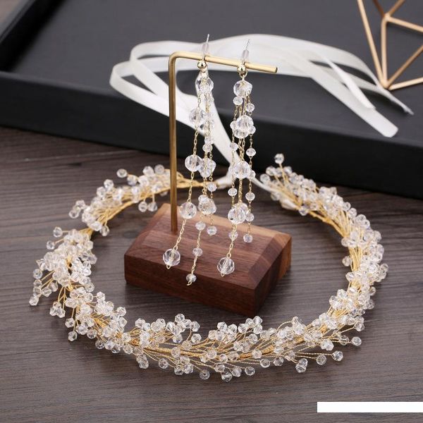 bride korean pearl crystal headwear suit manual a string of beads earring concise necklace hair band aestheticism wedding dress headwear, Silver
bride korean pearl crystal headwear suit manual a string of beads earring concise necklace hair band aestheticism wedding dress headwear, Silver