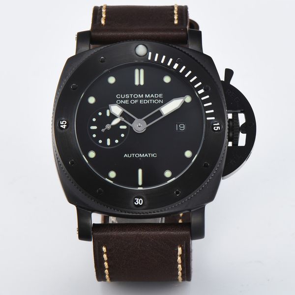 automatic watch mechanical watch men luminous waterproof date stainless steel pvd leather 47mm nh444, Slivery;brown
automatic watch mechanical watch men luminous waterproof date stainless steel pvd leather 47mm nh444, Slivery;brown