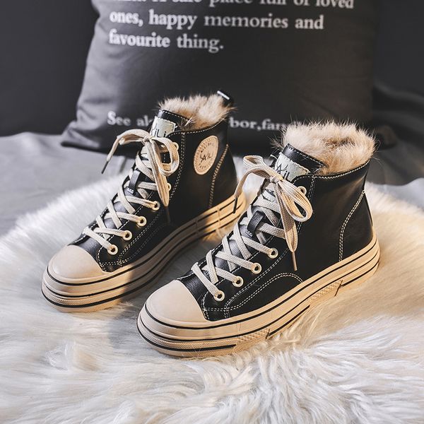 women shoes high canvas shoes female winter wild non-slip plush warm cotton fashion casual flat bottom board, Black
women shoes high canvas shoes female winter wild non-slip plush warm cotton fashion casual flat bottom board, Black