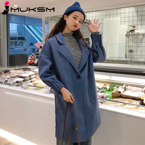 2019 spring cashmere overcoat woman button loose female coat medium long woolen overcoat student retro autumn women coats zo019, Black
2019 spring cashmere overcoat woman button loose female coat medium long woolen overcoat student retro autumn women coats zo019, Black